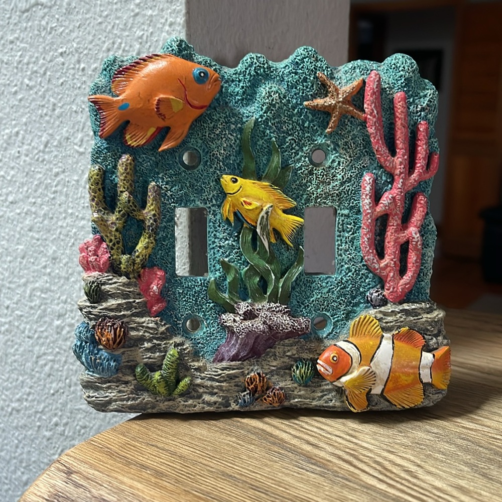 Tropical Fish Double Switcplate